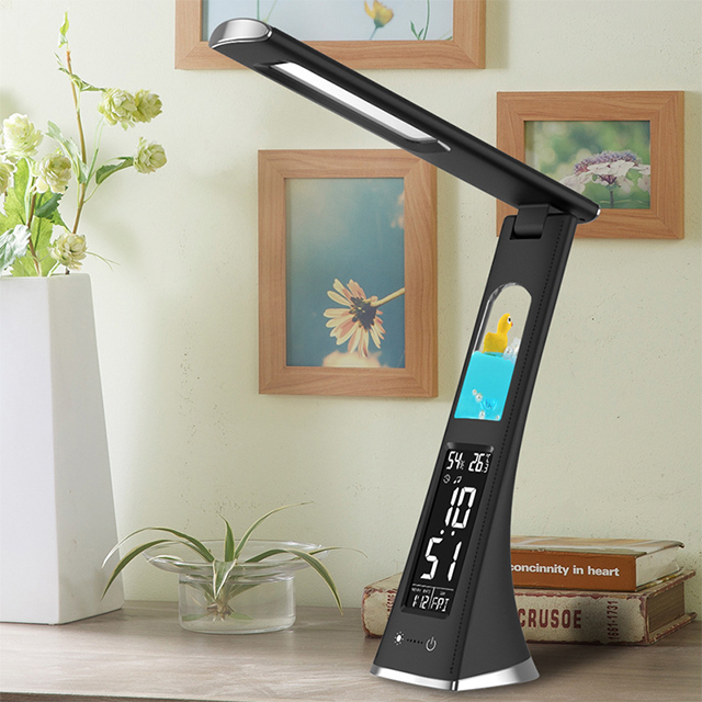 Creative Modern Table Lamp Cordless Controlled Rechargeable Perpetual Calendar Rreading Desk Lamp