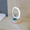 Wireless Charging Alarm Dimming Bedroom Make Up Clock Temperature Brightness Screen Display Mirror Desk Lamp Night Light