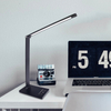Led Black Table Lamp With Temperature Travel Dormitory Portable Dimming Metal Usb Desk Lamp