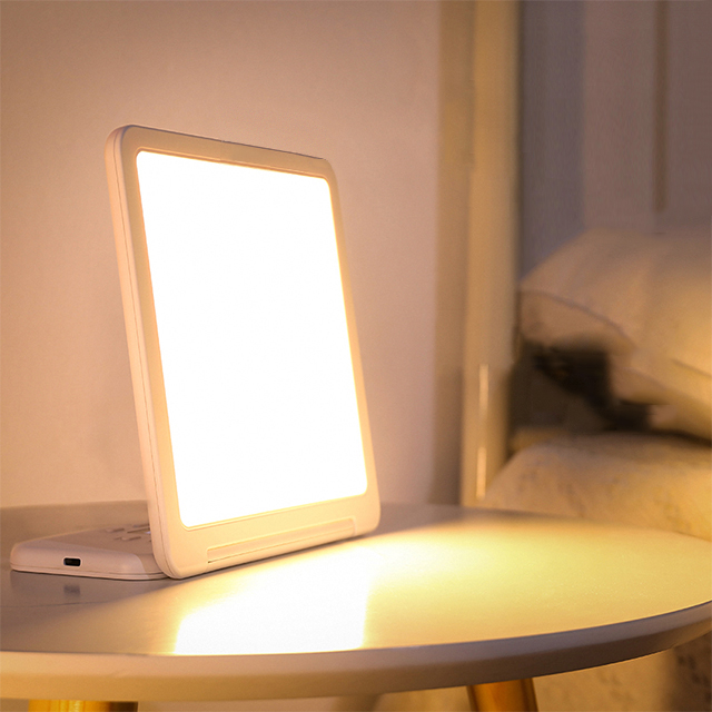 New Design Key Switch Adjustable Sunrise Sunset Led Display Bedroom Bedside Touch Decorate Desk Phototherapy Lamp 