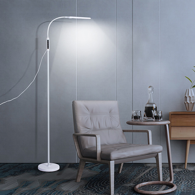 Led Lamp Intelligent Bedside Lamp Changing Touch Lamps With Handle Simple Modern Style Lighting White Led Floor Lamp