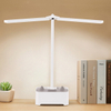 Modern Led Double Head Pen Holder Usb Touch Bedroom two head Rechargeable twin head Desk Lamp With Battery