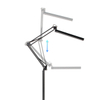 Hot Sale Modern Led Foldable Lamps Up And Down Corner Floor Lamp For Living Room Bedroom Black Led Floor Light