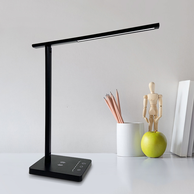 Metal Nordic Multi Functions Eye Caring Dimmable Book Reading Usb Port Wireless Charger Desk Light 12v For Bedroom