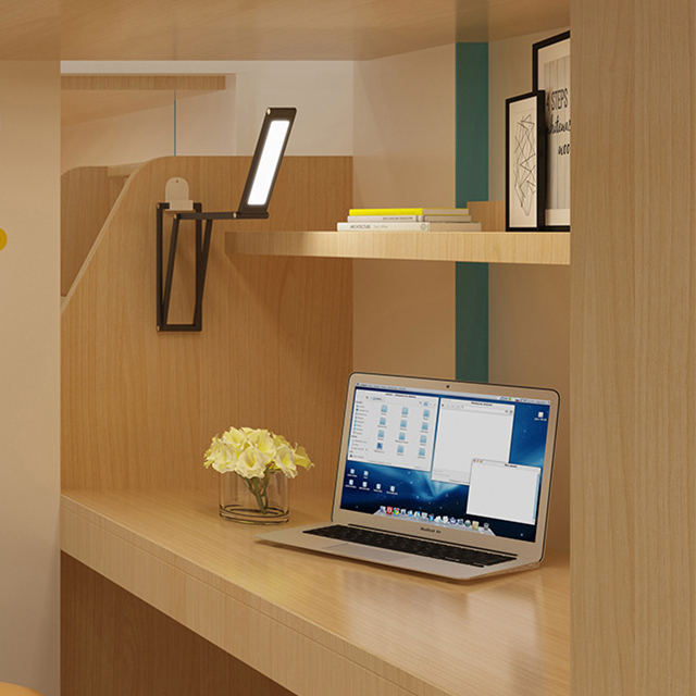 Led Metal Manufacture Curving Swivel Spirale Modern Iron Night Light Foldable Portable Table Desk Lamp