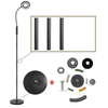 Modern Nordic Standing Black Metal Silica Study Reading Bedroom With Remote Control Function Led Floor Light Lamp for amazon adjustable torchiere factory wholesale european
