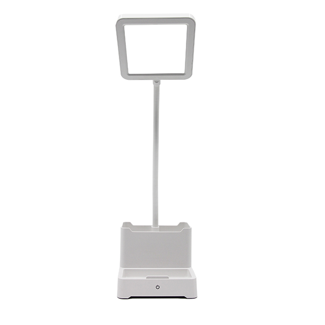 Modern Light Luxury Combination Small Bedside Cabinets Led square Desk Lamp With Pen Holder