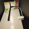 Modern Touch LED Twin Head Foldable Rechargeable Portable Bedroom USB Double Head Clip Stand Reading Table Desk Lamp 