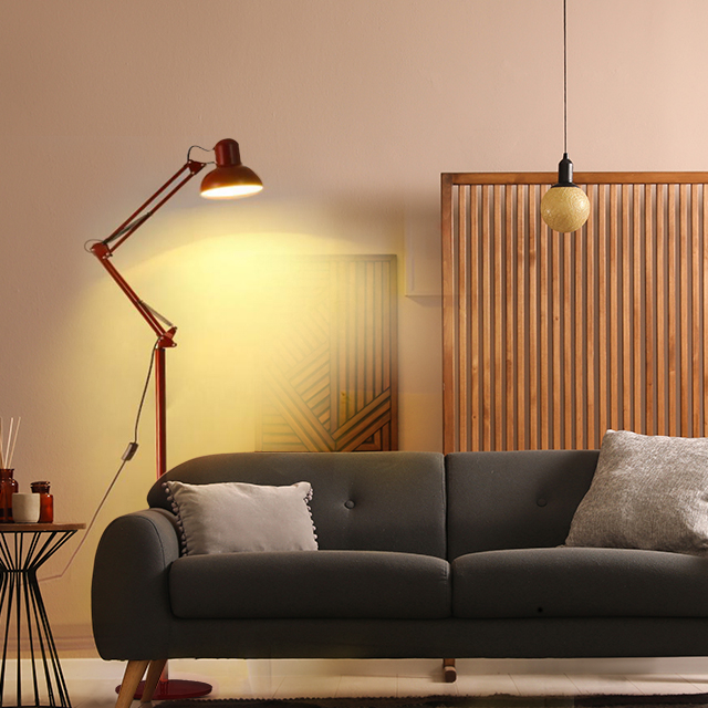 Metal Modern Base And Clamp Clip Metal Long Arm Students Workers Bedroom Office Led Table Lamp For Reading Red Floor Lamp