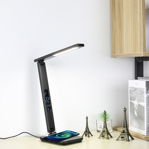 Multifunctional Smart Bedside Lampara Led Light Wireless Charging With Usb Output Port Calendar Desk Lamp 