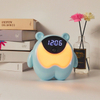 Nordic Usb Table Lamp Portable Mini Clock Display Bedroom Decorative Desk Lamp Night Light With Battery
