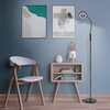Black Metal Foldable Standing Floor Lamps Led Flexible Magnifying Spotlight Nordic Modern Light Bright Dimming Color Changing with Remote for Living Room Bedroom Office Corner Minimalist Amazon