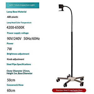 Goose Neck Examination Lamp Mobile LED Portable Medical Examination Lamp for hospital 