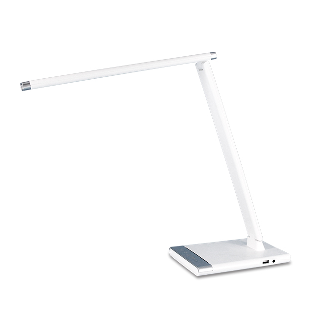 Dimmable Modern Eye Protecting Flex Bedside Reading Light Usb Charge With Adapter White Led Table Desk Lamp 
