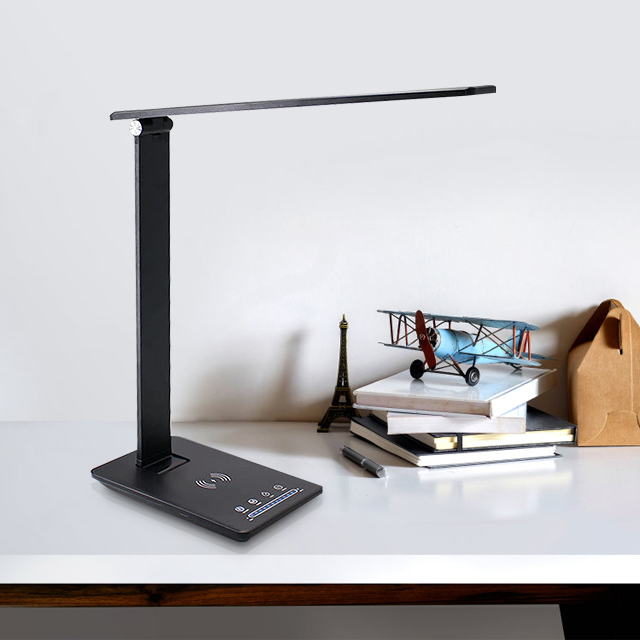 Lamp Table Gold Newest Little Kong For Square Stone Geode Beach House Wireless Charging Black Desk Lamp With Adapter