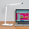 Adjustable Led Reading Work Usb Light Night White Folding Table Desk Lamp With Adapter