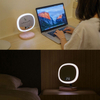 Wireless Charging Alarm Dimming Bedroom Make Up Clock Temperature Brightness Screen Display Mirror Desk Lamp Night Light