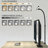 Metal Aluminium Double Head Led Desk Lamp Clip Eye Protection Two Heads Lighting Computer Screen Light Table Reading Lamp with Adapter for Office Working Business