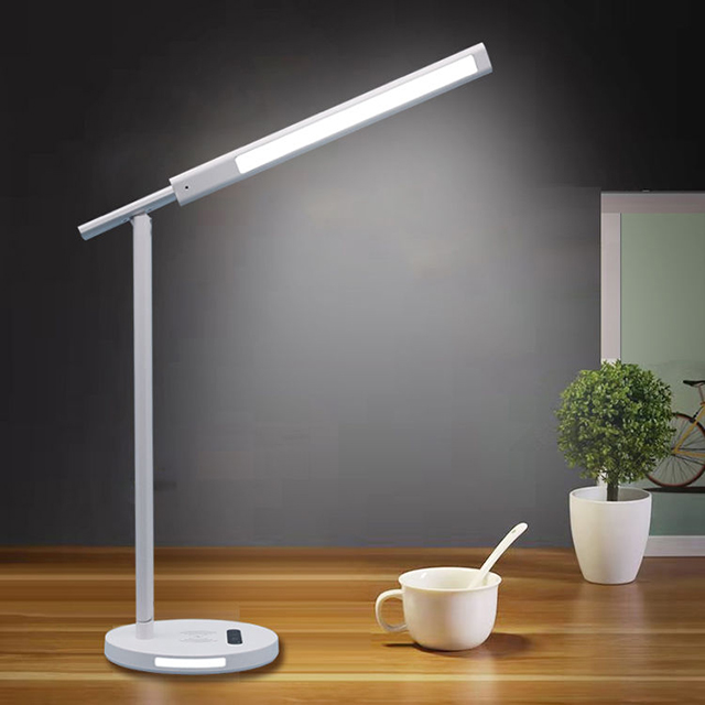 Modern Luxury Style Coffee Table Meta Minimalist Office Working Home Bedroom Wireless Charging Desk Table Light Lamp