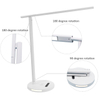 Bedside Bedroom Office Table Lamp Modern Led Dimmale Touch Led Wireless Charging Fast Charging White Desk Table Lamp