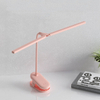 Standing Tow Head LED Touch Dimmable Foldable Reading Clip Double Head USB Working Desk Lamp with Battery
