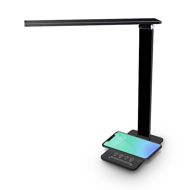 Lamp Table Gold Newest Little Kong For Square Stone Geode Beach House Wireless Charging Black Desk Lamp With Adapter