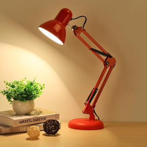 Modern Table Lamp For Bedroom Dimmable Long Armled Night Light Home Office Working Reading Metal Desk Lamp