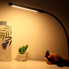 Led Touch Control Task Lighting Black Night Modern Hotel Bed Room Foldable Clip Metal Desk Lamp