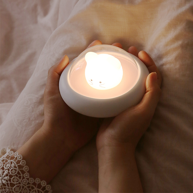 Creative Led Induction Bedroom Sleep Light Lamp Cute Gift Pink Decorative Desk Lamp Night Light