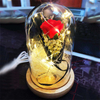 Modern Romantic Light Bedroom Decor Glass LED Atmosphere Table Desk Lamp Night Light with Flower