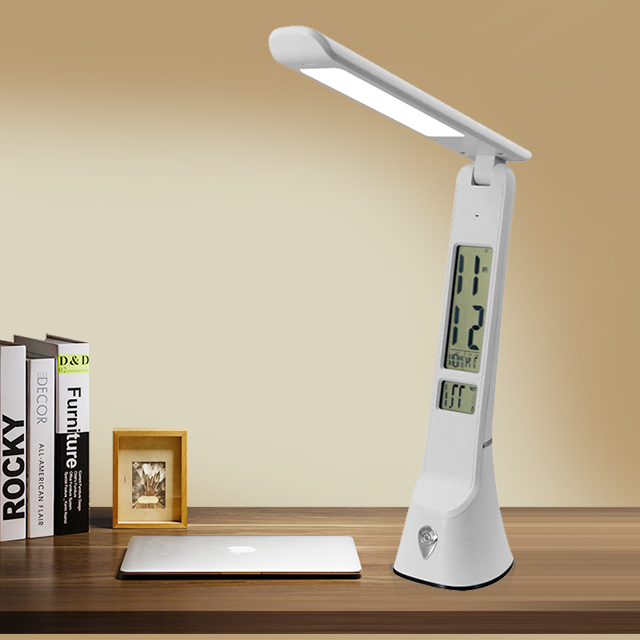 Led Modern Foldable Night Rechargeable Perpetual Calendar With Battery White Reading Desk Lamp