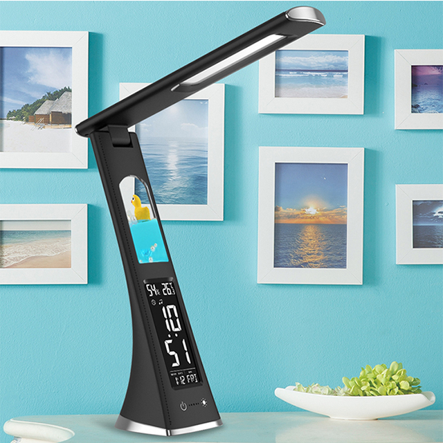 Creative Modern Table Lamp Cordless Controlled Rechargeable Perpetual Calendar Rreading Desk Lamp