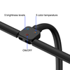 Metal Aluminium Double Head Led Desk Lamp Clip Eye Protection Two Heads Lighting Computer Screen Light Table Reading Lamp with Adapter for Office Working Business