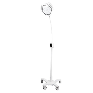 Brightness Adjust & Height Adjust Medical LED Shadowless Floor Standing Metal Mobile Hospital Examination Lamp Operating Light