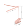 Standing Tow Head LED Touch Dimmable Foldable Reading Clip Double Head USB Working Desk Lamp with Battery